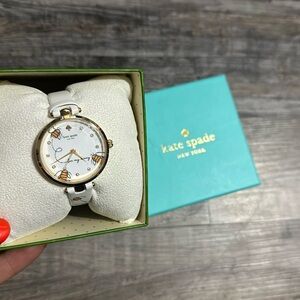 Kate Spade New York Bee Be My Honey WatchNWT White Leather Strap Womens